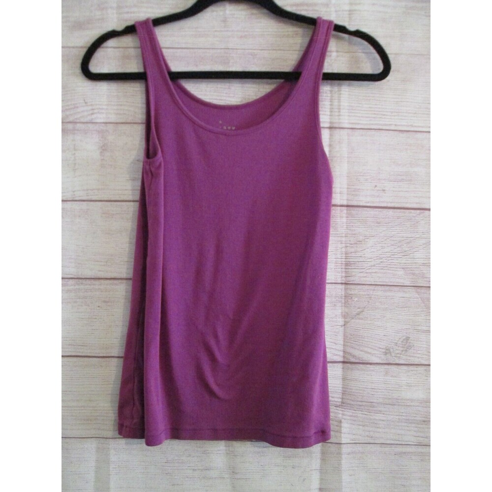 A New Day Tank Top Womens Size Medium Purple Solid Cotton Blend